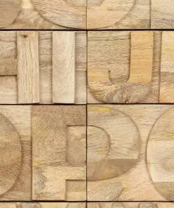 vidaXL Alphabet Cabinet with 6 Drawers 120x35x79 cm Solid Mango Wood