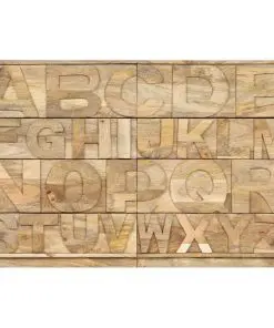 vidaXL Alphabet Cabinet with 6 Drawers 120x35x79 cm Solid Mango Wood