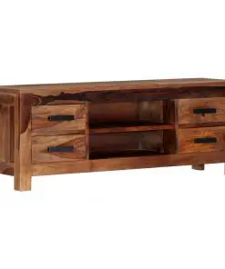 vidaXL TV Cabinet 110x30x40 cm Solid Sheesham Wood