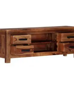 vidaXL TV Cabinet 110x30x40 cm Solid Sheesham Wood