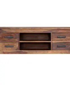vidaXL TV Cabinet 110x30x40 cm Solid Sheesham Wood
