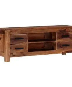 vidaXL TV Cabinet 110x30x40 cm Solid Sheesham Wood