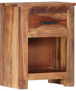 vidaXL Nightstand 40x30x50 cm Solid Sheesham Wood