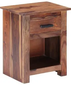 vidaXL Nightstand 40x30x50 cm Solid Sheesham Wood