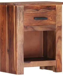 vidaXL Nightstand 40x30x50 cm Solid Sheesham Wood