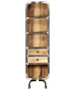 vidaXL Highboard 40x30x145 cm Solid Mango Wood