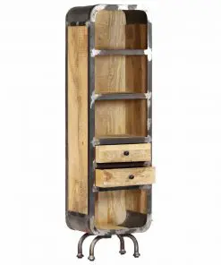 vidaXL Highboard 40x30x145 cm Solid Mango Wood