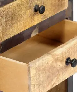 vidaXL Highboard 40x30x145 cm Solid Mango Wood