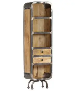 vidaXL Highboard 40x30x145 cm Solid Mango Wood