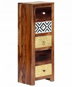 vidaXL Side Cabinet 40x30x110 cm Solid Sheesham Wood