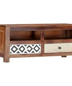 vidaXL TV Cabinet 90x30x40 cm Solid Sheesham Wood