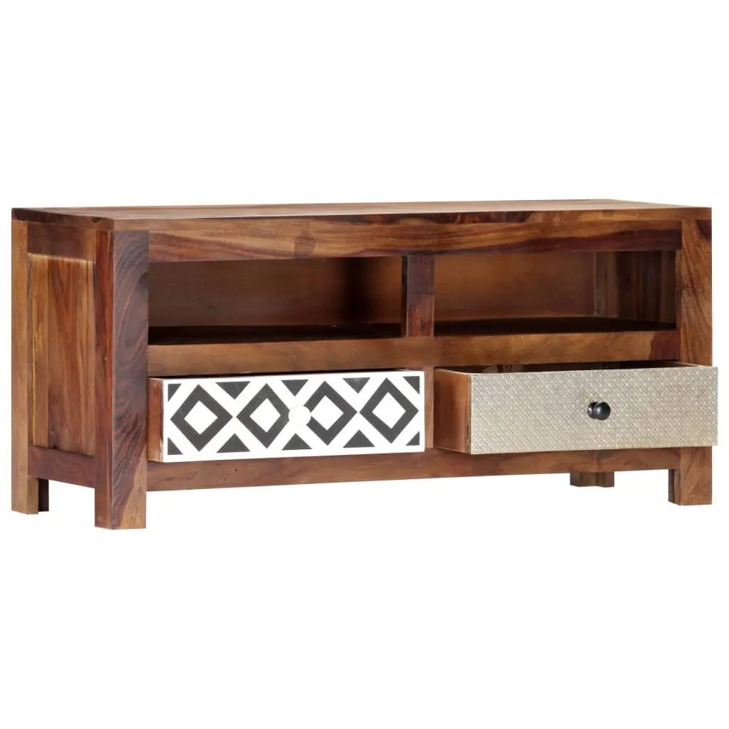 vidaXL TV Cabinet 90x30x40 cm Solid Sheesham Wood