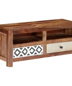 vidaXL TV Cabinet 90x30x40 cm Solid Sheesham Wood