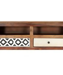 vidaXL TV Cabinet 90x30x40 cm Solid Sheesham Wood