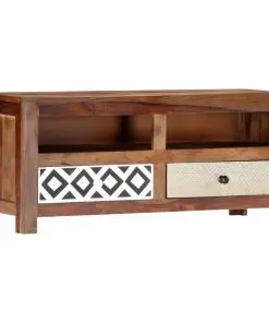 vidaXL TV Cabinet 90x30x40 cm Solid Sheesham Wood