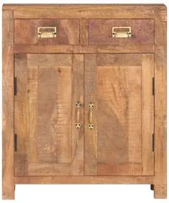 vidaXL Sideboard 65x30x75 cm Solid Rough Mango Wood