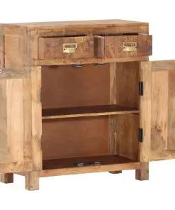 vidaXL Sideboard 65x30x75 cm Solid Rough Mango Wood