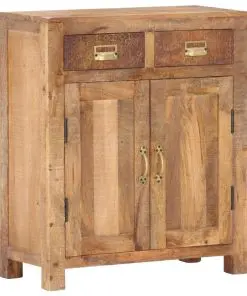 vidaXL Sideboard 65x30x75 cm Solid Rough Mango Wood