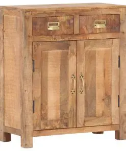 vidaXL Sideboard 65x30x75 cm Solid Rough Mango Wood