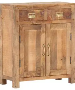vidaXL Sideboard 65x30x75 cm Solid Rough Mango Wood