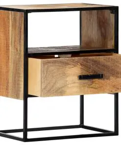 vidaXL Nightstand 40x30x50 cm Solid Mango Wood