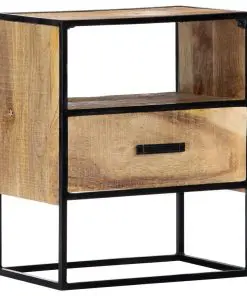 vidaXL Nightstand 40x30x50 cm Solid Mango Wood