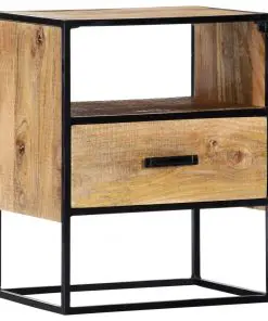 vidaXL Nightstand 40x30x50 cm Solid Mango Wood