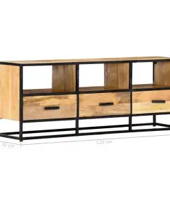 vidaXL TV Cabinet 120x30x45 cm Solid Mango Wood