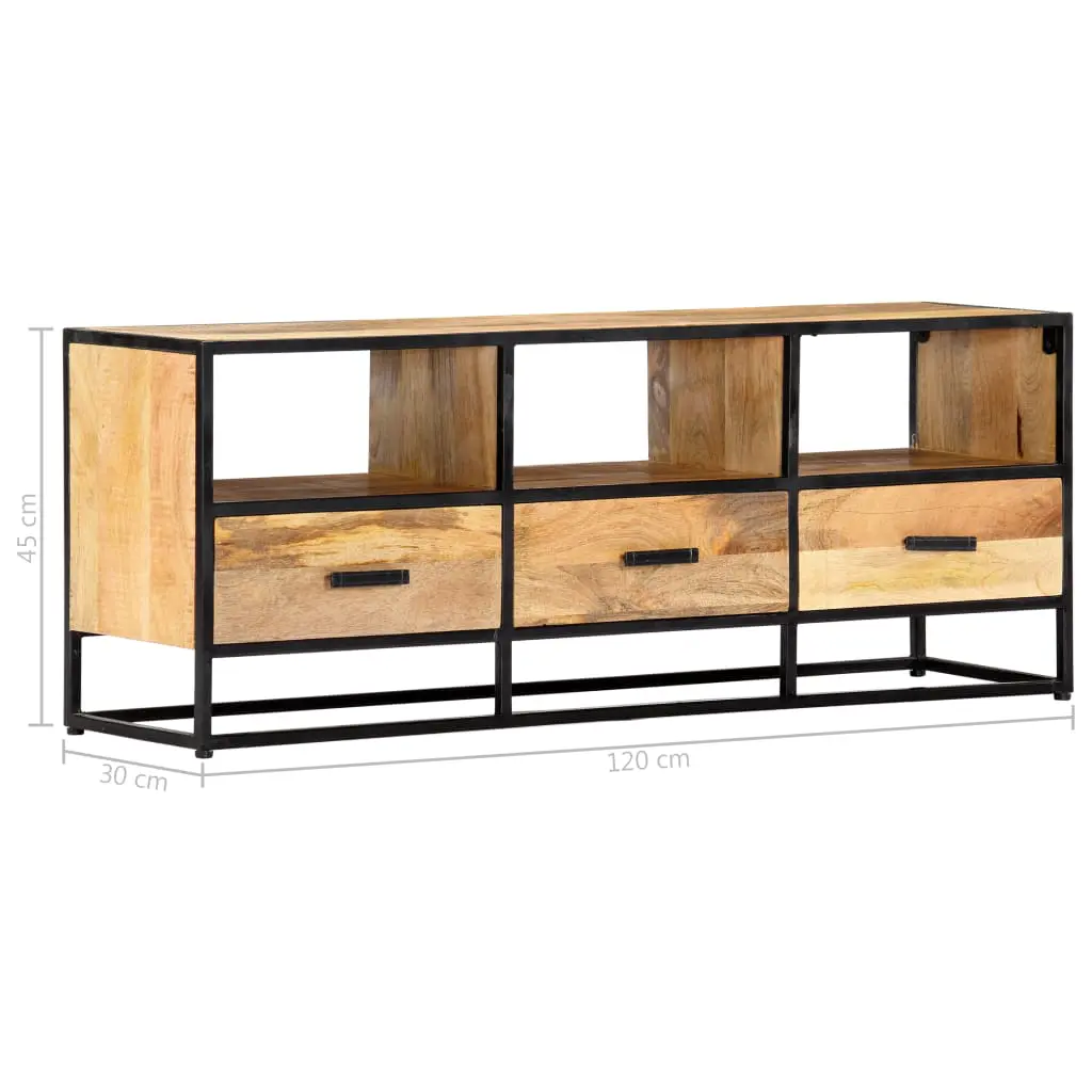 vidaXL TV Cabinet 120x30x45 cm Solid Mango Wood