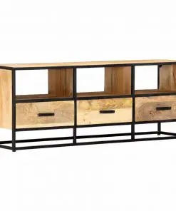 vidaXL TV Cabinet 120x30x45 cm Solid Mango Wood