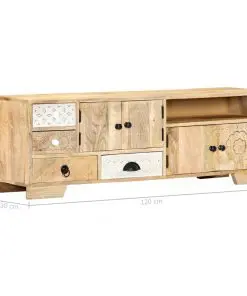 vidaXL TV Cabinet 120x30x40 cm Solid Mango Wood