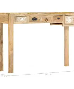 vidaXL Console Table 110x30x75 cm Solid Mango Wood