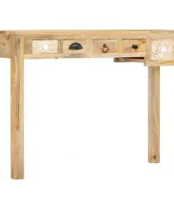vidaXL Console Table 110x30x75 cm Solid Mango Wood