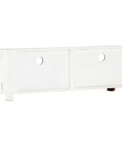 vidaXL TV Cabinet White 120x30x40 cm Solid Acacia Wood