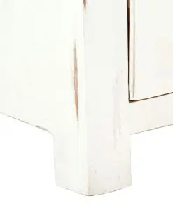 vidaXL TV Cabinet White 120x30x40 cm Solid Acacia Wood