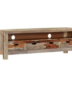 vidaXL TV Cabinet Solid Sheesham Wood 130x30x40 cm