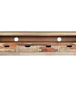 vidaXL TV Cabinet Solid Sheesham Wood 130x30x40 cm