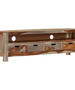 vidaXL TV Cabinet Solid Sheesham Wood 130x30x40 cm