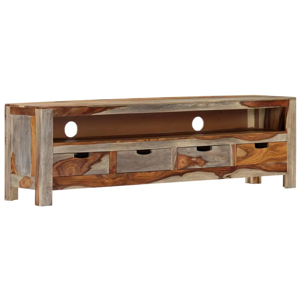 vidaXL TV Cabinet Solid Sheesham Wood 130x30x40 cm