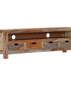 vidaXL TV Cabinet Solid Sheesham Wood 130x30x40 cm