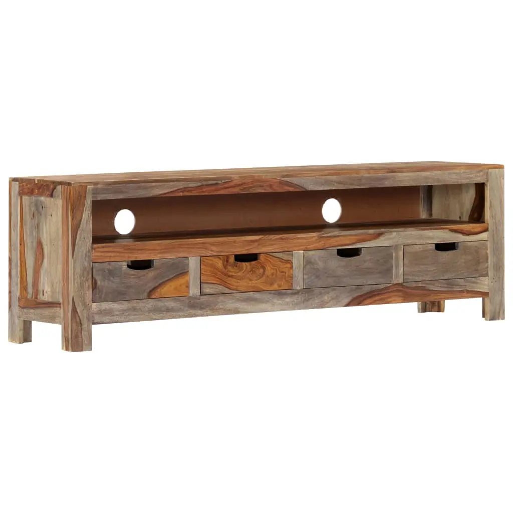 vidaXL TV Cabinet Solid Sheesham Wood 130x30x40 cm