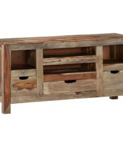 vidaXL Sideboard Grey 100x30x50 cm Solid Sheesham Wood