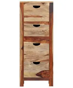 vidaXL Drawer Cabinet 40x30x100 cm Solid Sheesham Wood
