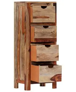 vidaXL Drawer Cabinet 40x30x100 cm Solid Sheesham Wood