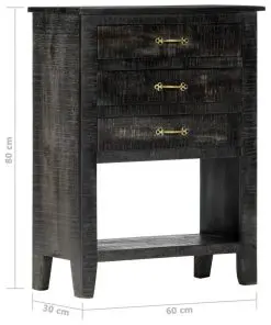vidaXL Side Cabinet 60x30x80 cm Solid Mango Wood