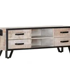 vidaXL TV Cabinet 120x30x40 cm Solid Acacia Wood