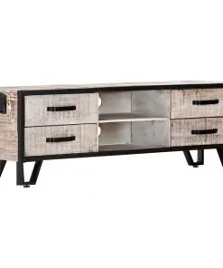 vidaXL TV Cabinet 120x30x40 cm Solid Acacia Wood