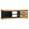vidaXL TV Cabinet Black 120x30x40 cm Solid Mango Wood vidaXL TV Cabinet Black 120x30x40 cm Solid Mango Wood