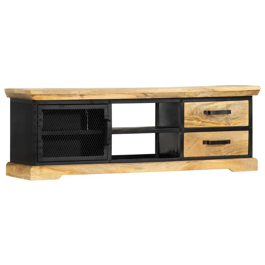 vidaXL TV Cabinet Black 120x30x40 cm Solid Mango Wood
