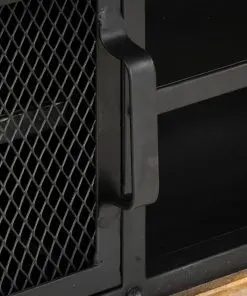 vidaXL TV Cabinet Black 120x30x40 cm Solid Mango Wood